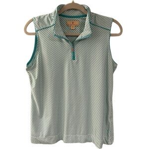 Sport Haley Snorkel Blue Golf 1/4 Zip Sleeveless Polo